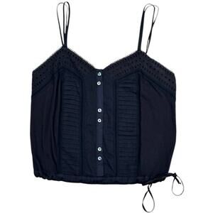 Anthropologie Natasha Eyelet Embroidered Cami In Black